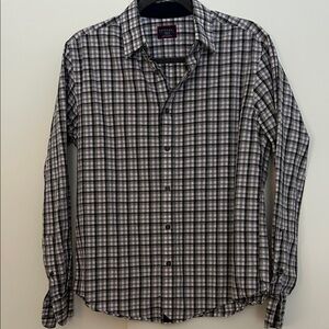 UNTUCKit Black and White Plaid Button Down Shirt